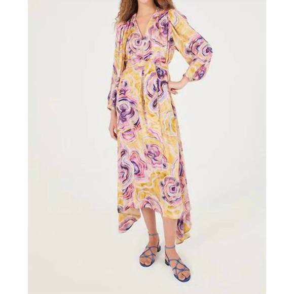 NEW CHUFY mila maxi dress in mikkel mustard